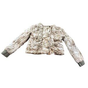 Marrakech Womens Quilted Jacket S Beige Tie-Dye Cotton  Long Sleeve Button-Up